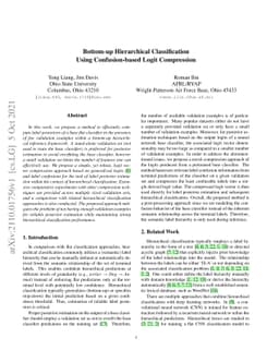 Bottom-up Hierarchical Classification Using Confusion-based Logit
  Compression