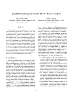 Quantified Facial Expressiveness for Affective Behavior Analytics