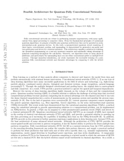 Feasible Architecture for Quantum Fully Convolutional Networks