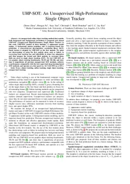 UHP-SOT: An Unsupervised High-Performance Single Object Tracker