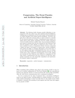 Compression, The Fermi Paradox and Artificial Super-Intelligence