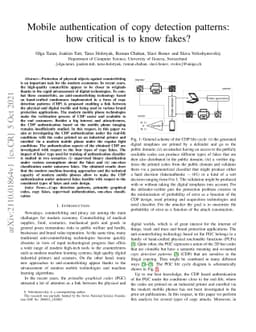 Mobile authentication of copy detection patterns: how critical is to
  know fakes?
