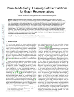 Permute Me Softly: Learning Soft Permutations for Graph Representations