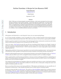 Sicilian Translator: A Recipe for Low-Resource NMT