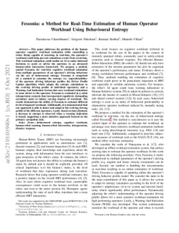 Fessonia: a Method for Real-Time Estimation of Human Operator Workload
  Using Behavioural Entropy