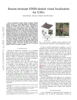 Season-invariant GNSS-denied visual localization for UAVs