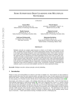 Semi-Supervised Deep Learning for Multiplex Networks