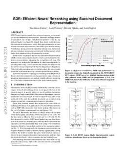 SDR: Efficient Neural Re-ranking using Succinct Document Representation