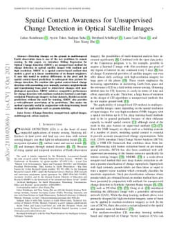 Spatial Context Awareness for Unsupervised Change Detection in Optical
  Satellite Images