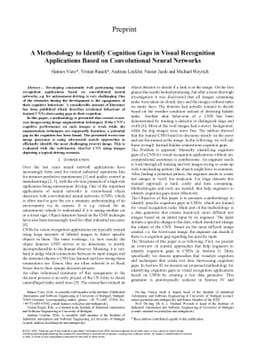 A Methodology to Identify Cognition Gaps in Visual Recognition
  Applications Based on Convolutional Neural Networks