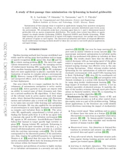 A study of first-passage time minimization via Q-learning in heated
  gridworlds
