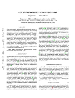 Late reverberation suppression using U-nets
