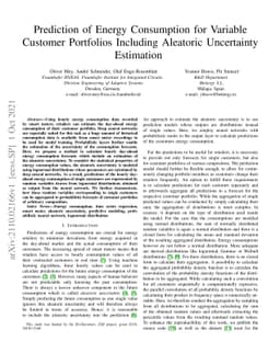 Prediction of Energy Consumption for Variable Customer Portfolios
  Including Aleatoric Uncertainty Estimation