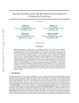 Secure Aggregation for Buffered Asynchronous Federated Learning
