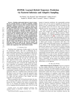 HYPER: Learned Hybrid Trajectory Prediction via Factored Inference and
  Adaptive Sampling