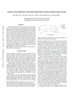 Neural Pitch-Shifting and Time-Stretching with Controllable LPCNet