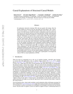 Causal Explanations of Structural Causal Models