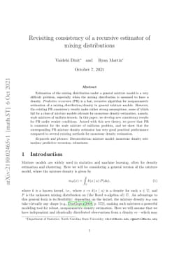 Revisiting consistency of a recursive estimator of mixing distributions