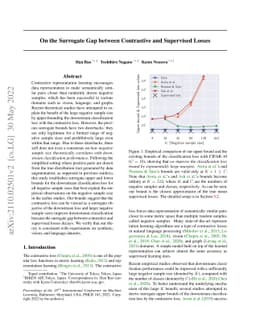 On the Surrogate Gap between Contrastive and Supervised Losses