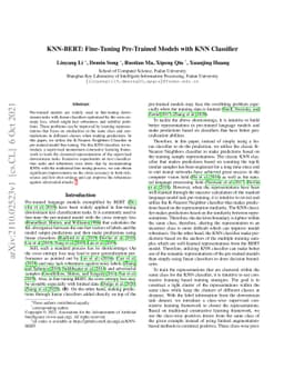 KNN-BERT: Fine-Tuning Pre-Trained Models with KNN Classifier