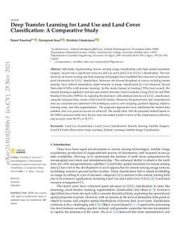 Deep Transfer Learning for Land Use and Land Cover Classification: A
  Comparative Study