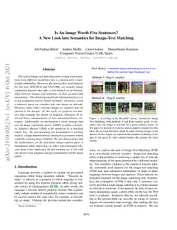Is An Image Worth Five Sentences? A New Look into Semantics for
  Image-Text Matching