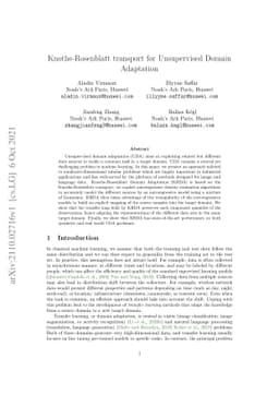 Knothe-Rosenblatt transport for Unsupervised Domain Adaptation