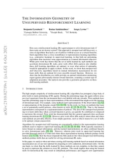 The Information Geometry of Unsupervised Reinforcement Learning