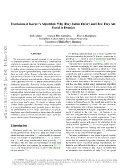 Extensions of Karger's Algorithm: Why They Fail in Theory and How They
  Are Useful in Practice