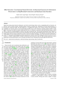 SIRe-Networks: Convolutional Neural Networks Architectural Extension for
  Information Preservation via Skip/Residual Connections and Interlaced
  Auto-Encoders
