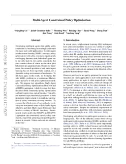Multi-Agent Constrained Policy Optimisation