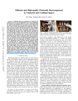 Efficient and High-quality Prehensile Rearrangement in Cluttered and
  Confined Spaces