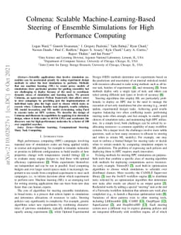 Colmena: Scalable Machine-Learning-Based Steering of Ensemble
  Simulations for High Performance Computing