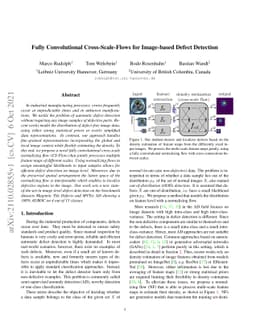 Fully Convolutional Cross-Scale-Flows for Image-based Defect Detection
