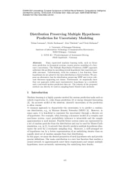 Distribution Preserving Multiple Hypotheses Prediction for Uncertainty
  Modeling