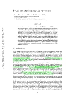 Space-Time Graph Neural Networks