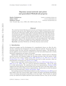 Bayesian neural network unit priors and generalized Weibull-tail
  property