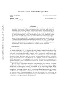 Residual Overfit Method of Exploration