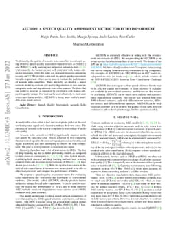 AECMOS: A speech quality assessment metric for echo impairment