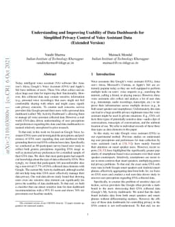 Understanding and Improving Usability of Data Dashboards for Simplified
  Privacy Control of Voice Assistant Data (Extended Version)