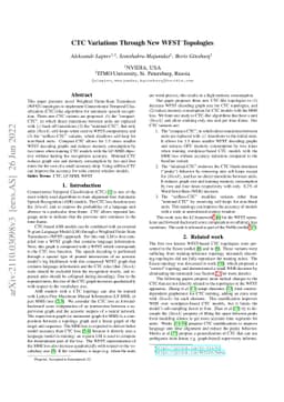 CTC Variations Through New WFST Topologies