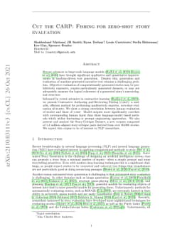 Cut the CARP: Fishing for zero-shot story evaluation