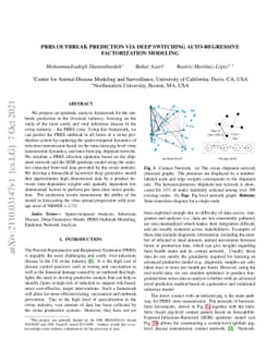 PRRS Outbreak Prediction via Deep Switching Auto-Regressive
  Factorization Modeling