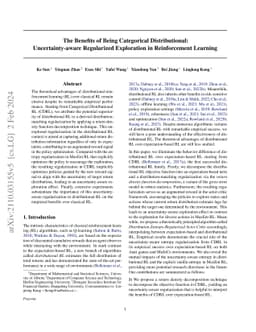The Benefits of Being Categorical Distributional: Uncertainty-aware
  Regularized Exploration in Reinforcement Learning