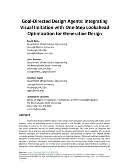Goal-Directed Design Agents: Integrating Visual Imitation with One-Step
  Lookahead Optimization for Generative Design