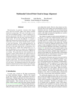 Multimodal Colored Point Cloud to Image Alignment