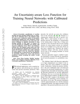 An Uncertainty-aware Loss Function for Training Neural Networks with
  Calibrated Predictions
