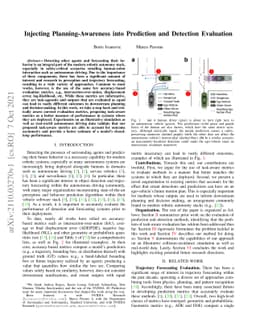 Injecting Planning-Awareness into Prediction and Detection Evaluation