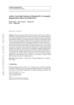 AgFlow: Fast Model Selection of Penalized PCA via Implicit
  Regularization Effects of Gradient Flow