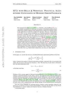EF21 with Bells & Whistles: Practical Algorithmic Extensions of Modern
  Error Feedback